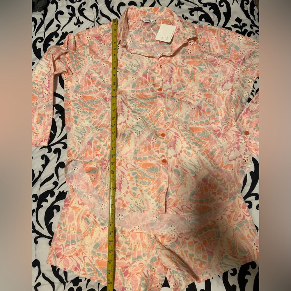 NWT Davi&Dani Women's Multicolor Patterned Top& Shorts- size xl - Picture 7 of 13
